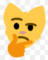 Katia Thinking Face Emoji Know Your Meme - Cat png