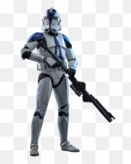 Star Wars The Clone - 501st Battalion Clone Trooper 16th Scale Hot Toys Action Figure Star Wars 501st Clone Trooper Png,501st Logo