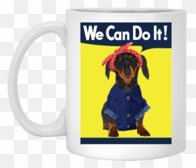 Dachshund Rosie The Riveter Mugs - We Can Do The Png,Rosie The Riveter Png