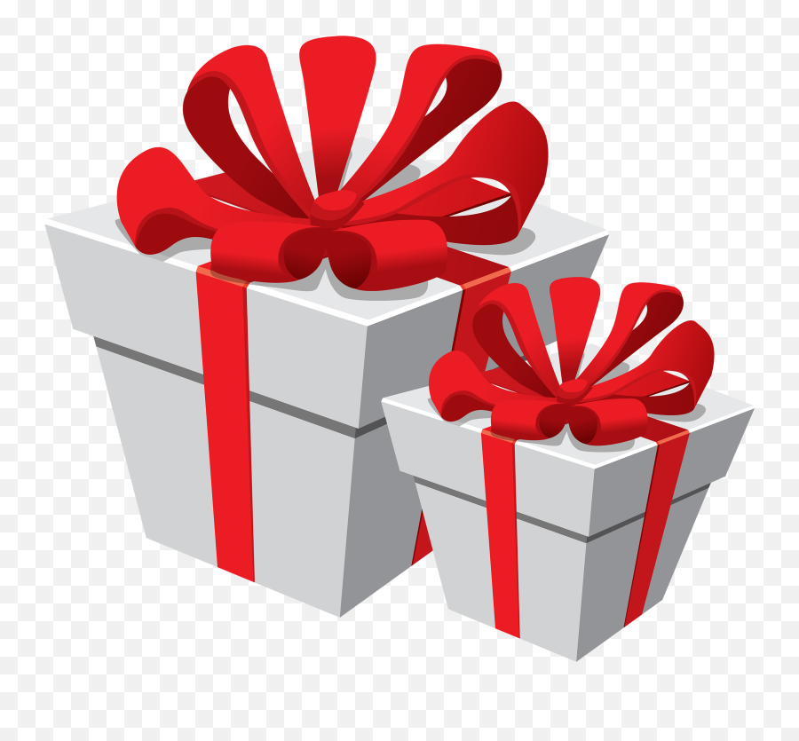 Gift Boxes With Red Bow Png Images - Gift Boxes Clipart Png,Present Bow Png