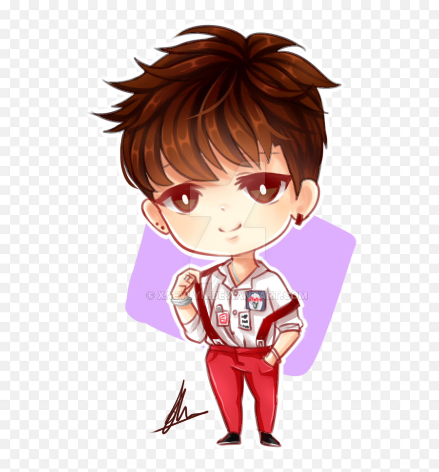 Bts Jimin Chibi By Xaevlyn - Jimin Chibi Way For Hormone Png,Bts Jimin Transparent