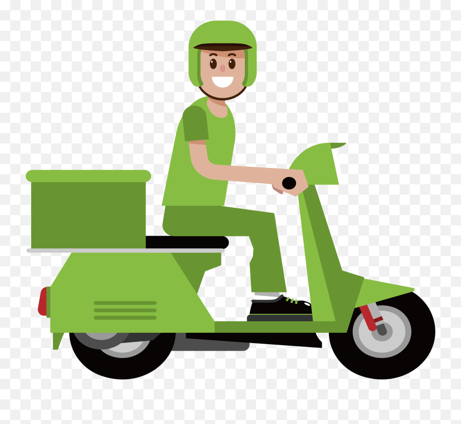 Motorcycle Clipart Pizza - Moto Delivery Png,Motorcycle Clipart Png