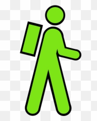 Download Hd Backpack Clipart Man - Stick Figure With Stick Figure With Backpack Png,Backpack Clipart Png