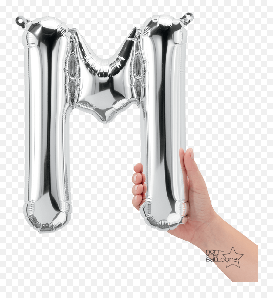 Silver Balloon Png - M Silver 16u2033 Foil Balloon Rose Gold Silver,Gold Balloon Png
