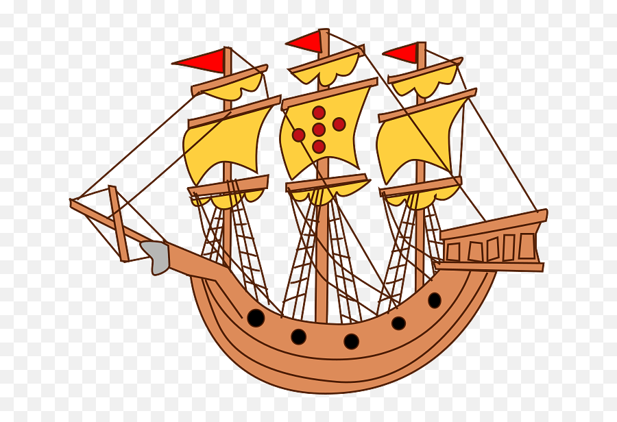 Sailing Ship Cartoon Transparent Png - Stickpng Big Ship Cartoon Png,Pirate Ship Icon