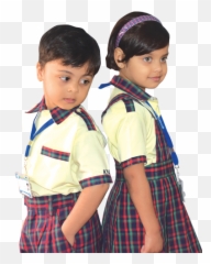 Kids National Play School - School Children With Uniform Png,Kids Playing Png