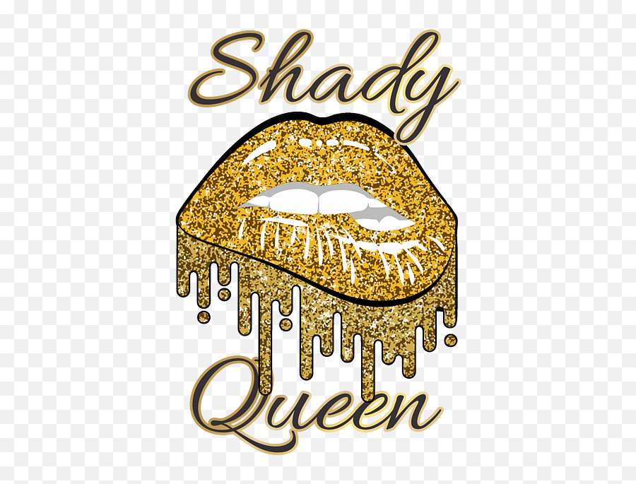 Shady Queen Drag Race Faux Gold Lips Womenu0027s T - Shirt Ladybug Png,Drag Race Icon