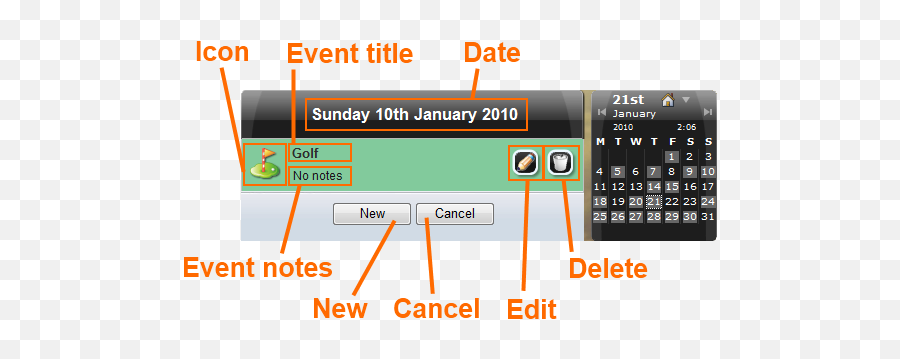 Desktop Calendar - A Simple Calendar That Sits On Your Desktop Ironman Wales 2014 Png,How Do You Get An Icon On Your Desktop