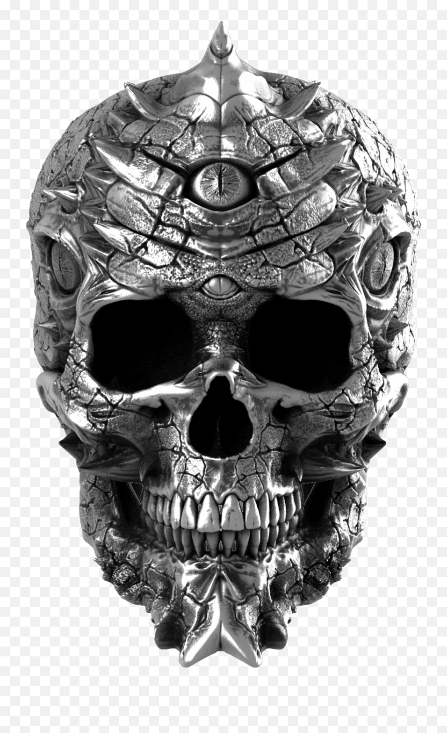 Cursed Skull Of The Dragon Wizard Ring Silver - Scary Png,Icon Of The Cursed