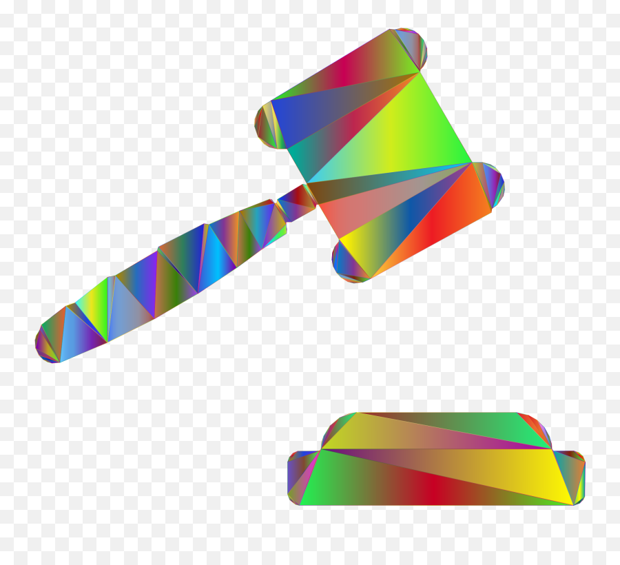 Gavel And Sound Block Icon Low Poly - Openclipart Vertical Png,Block Icon