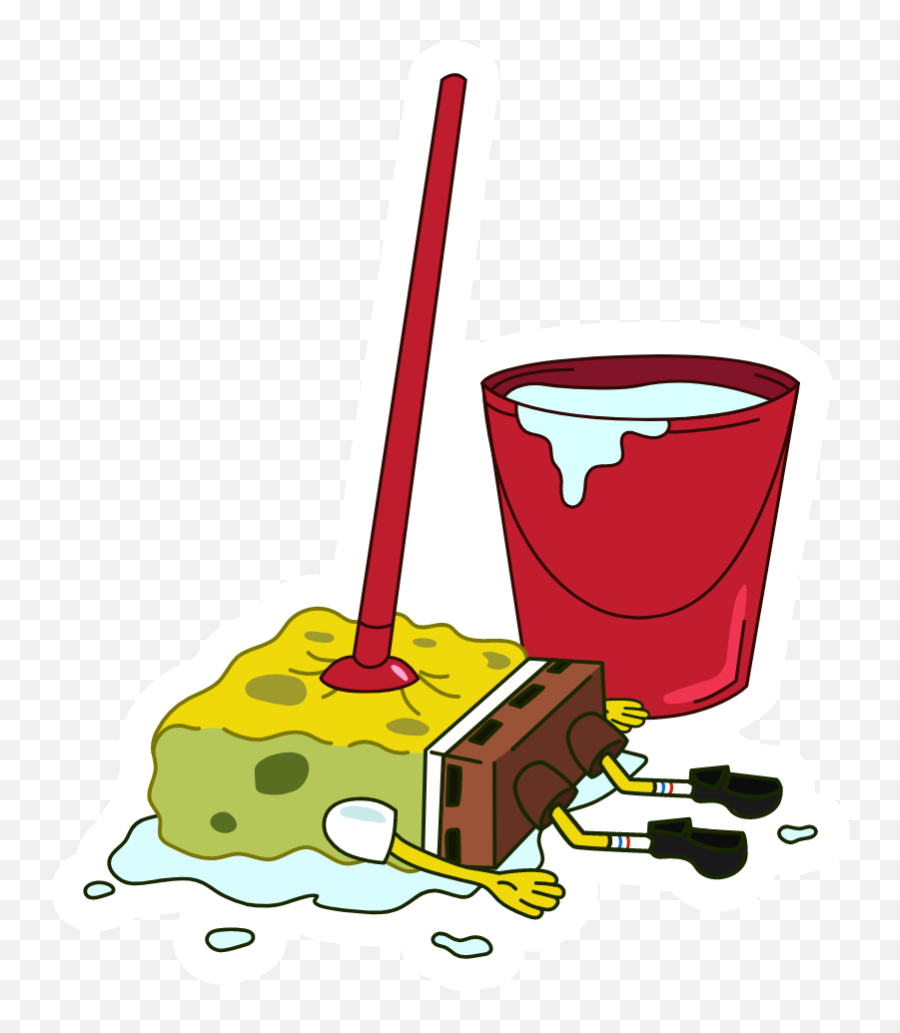 Spongebob Mop Logic Squarepants - Spongebob Mop Png,Mop And Bucket Icon