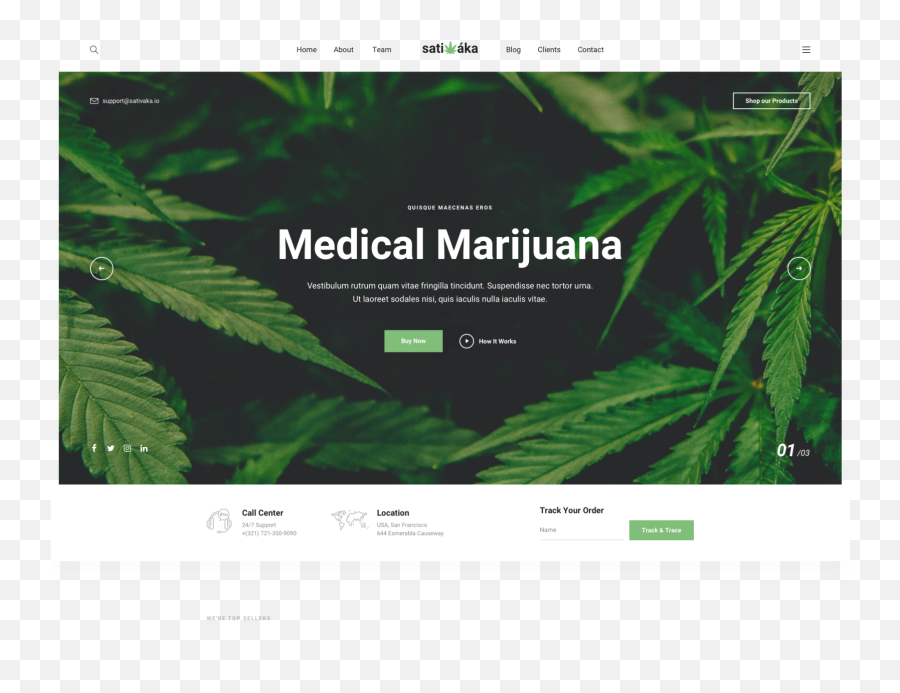 Sativaka - Medical Marijuana Dispensary Theme By Upqode On Dispensary Website Png,Marijuana Transparent