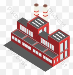 Cartoon Flat Red Factory Vector Elements Png Images Ai - Vertical