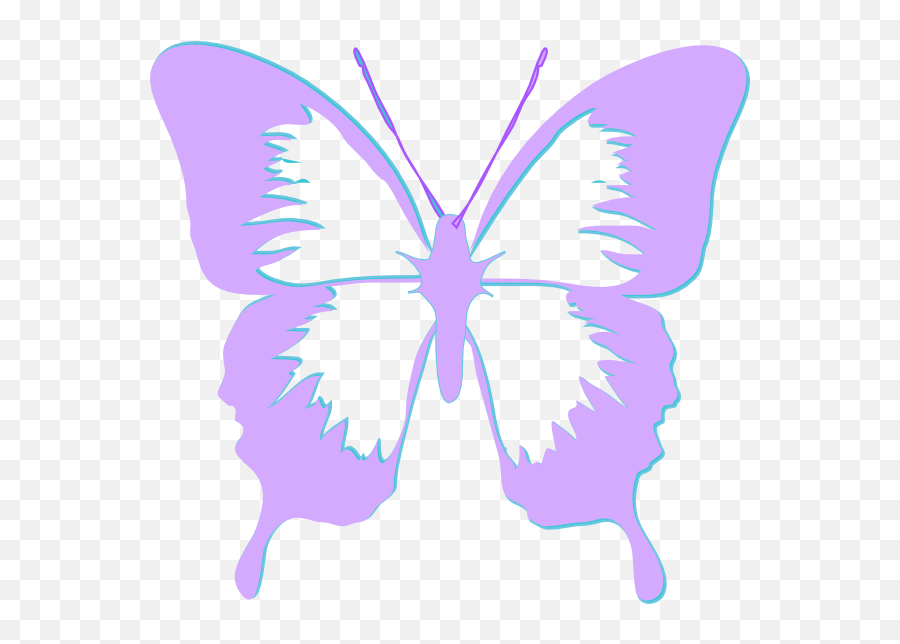 Butterfly Svg Clip Arts 600 X 563 Px - Purple And Pink Butterfly Clipart Png,Purple Butterfly Png