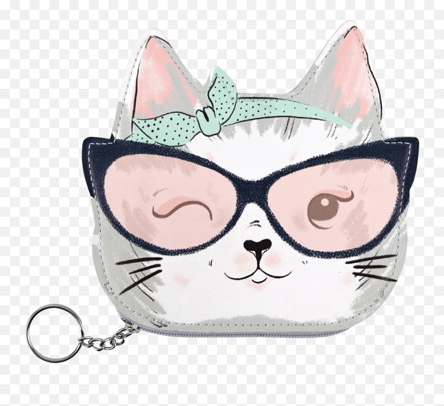 Cat Eye Glasses Coin Pouch - Cat Eye Glasses Cartoon Png,Cat Eye Png