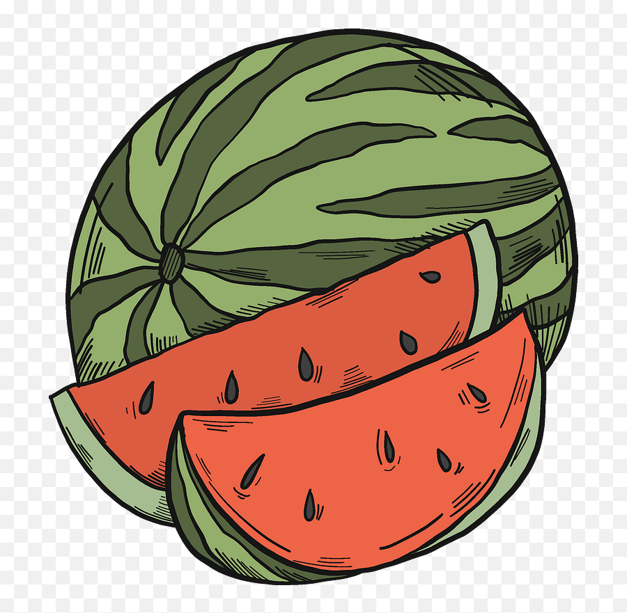 Watermelon And Slices Clipart Free Download Creazilla - Watermelon Png,Watermelon Png Clipart