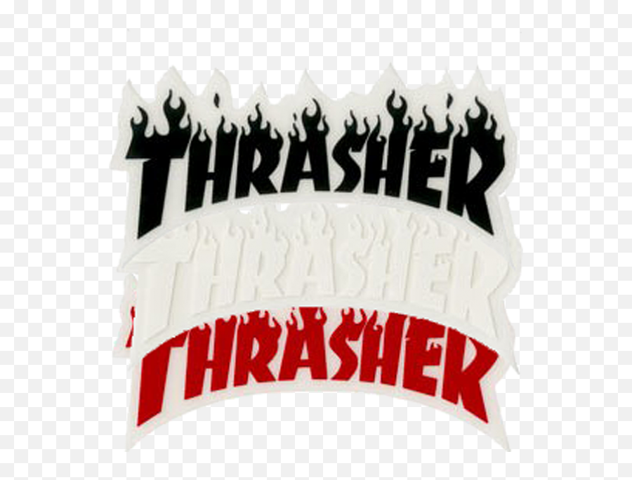 Thrasher Flame Logo Sm Decal Single - Skateboard Stickers Png,Thrasher Logo Transparent