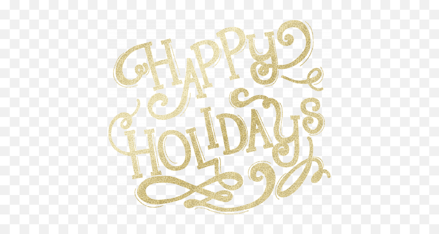 Gold Leaf Foil Happy Holidays Graphic By Tina Shaw Pixel - Transparent Happy Holidays Png Gold,Happy Holidays Png