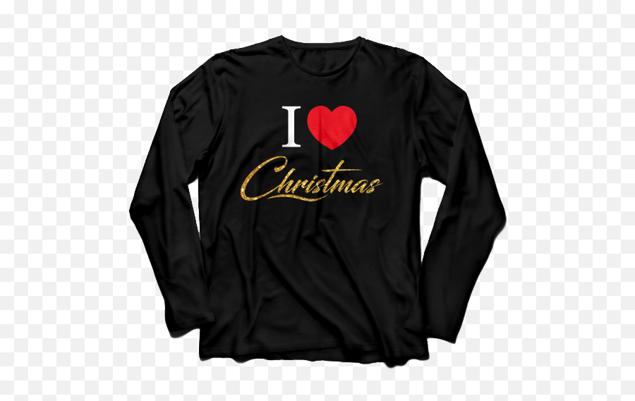 I Love Christmas Tee - Black Red Gold U2014 The Bretts Show Png,Red Shirt Png