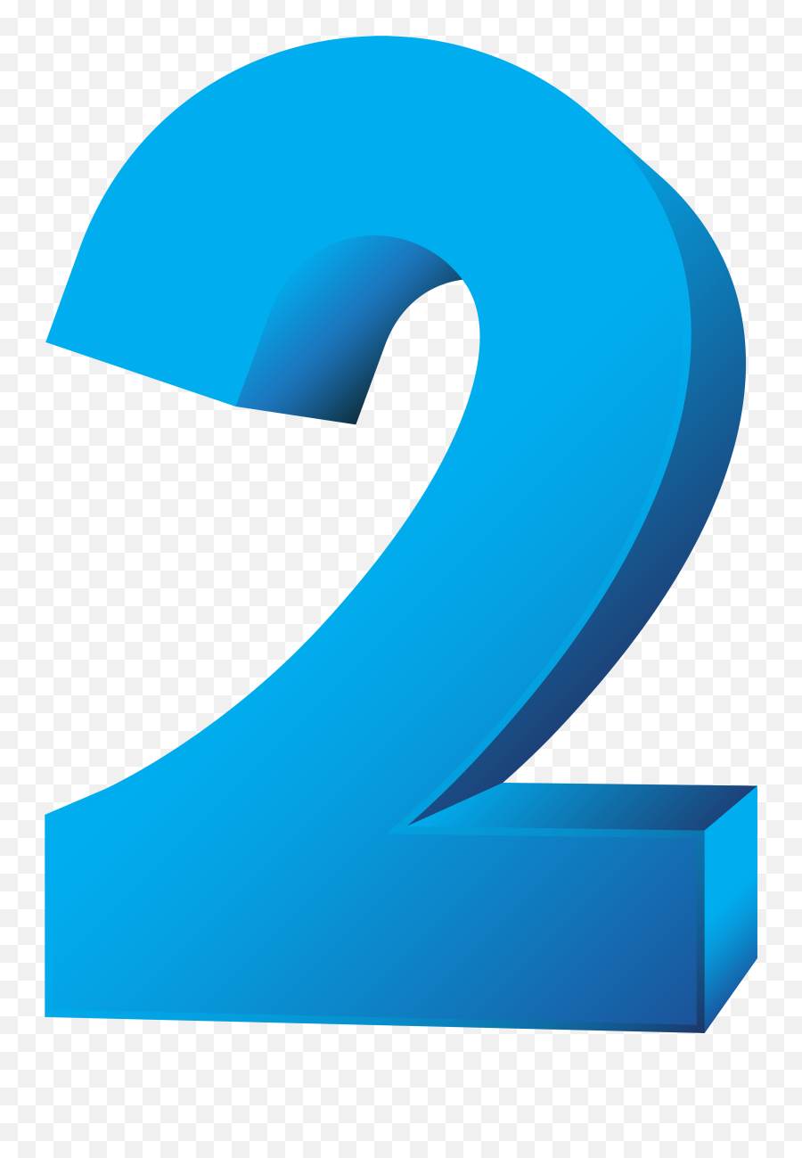 Number 2 Clipart Blue - Transparent Background Number Clipart Png,Number 2 Transparent