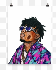 Playboi Carti Cartoon Drawing - Anime png
