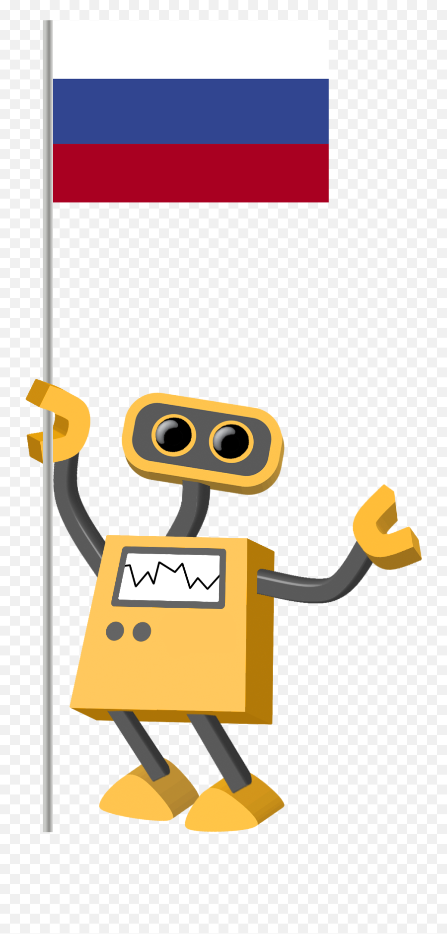 Robot 39 - Ru Flag Bot Russia Tim Philippine Flag Png Cartoon,Russian Flag Transparent