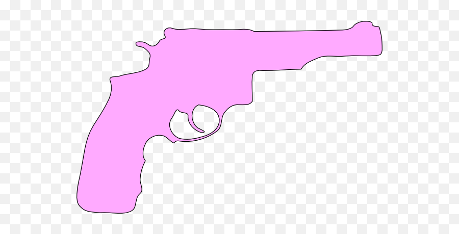 Pink Pistol Clip Art - Vector Clip Art Online Purple Revolver Clipart Png,Gun Silhouette Png
