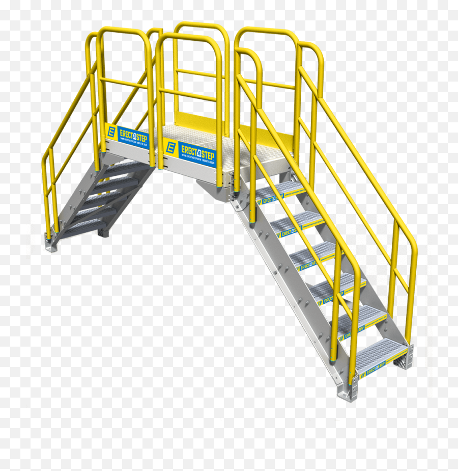 Industrial 6 - Step Crossover Stairs Rollastep Crossover Stairs Png,Stairs Transparent