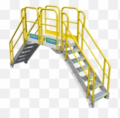 Industrial 6 - Step Crossover Stairs RollaStep png