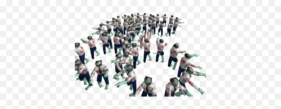 Zombie Horde Atacking Survivors Png