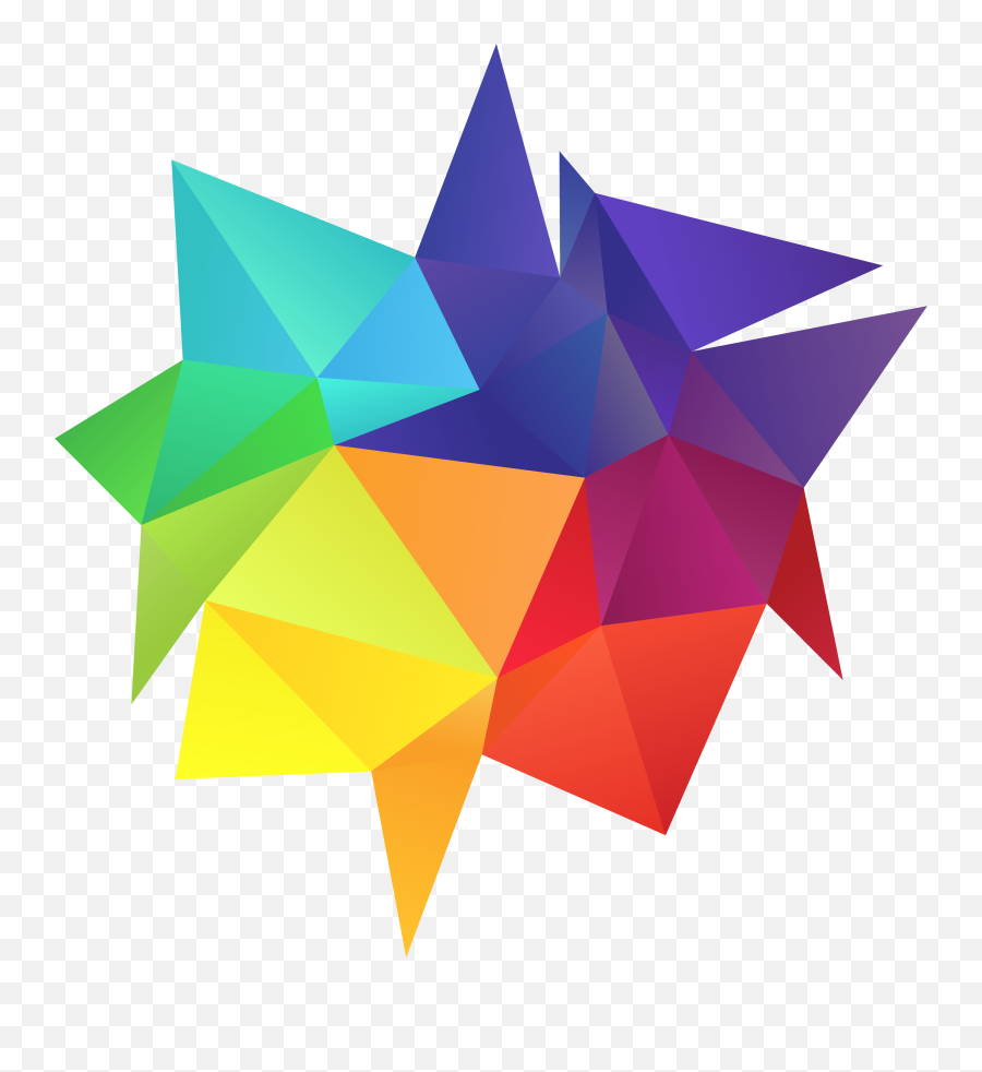 Rainbow Colors Design Element Vector - Colorful Triangle Background Png,Rainbow Vector Png