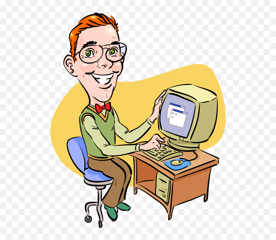 Download Hd Computer Nerd Png - Advantages Of Using Computer Computer Nerd Png,Computer Clipart Transparent