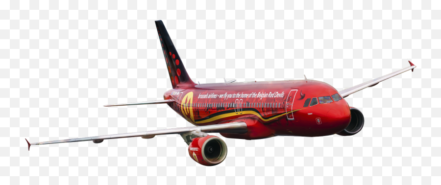 Belgian Red Devils Fan Flights Brussels Airlines - Brussels Airlines Red Devils Plane Png,Flight Png