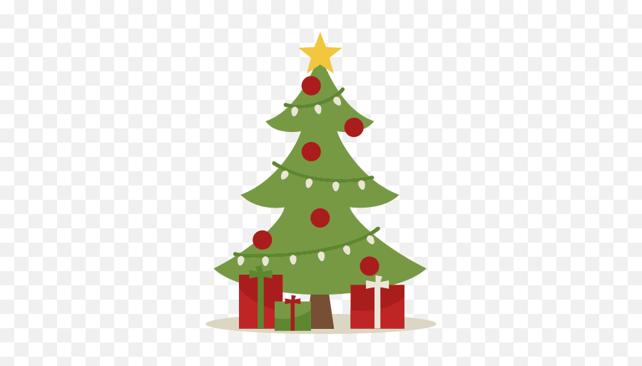 Christmas Tree Scrapbook Cut File Cute Clipart Files For - Christmas Gift Cute Clipart Png,Christmas Tree Png