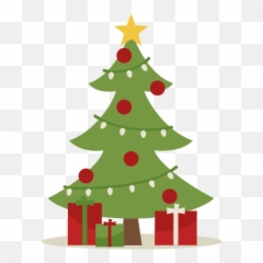 Christmas Tree Scrapbook Cut File Cute Clipart Files For - Christmas Gift Cute Clipart Png,Christmas Tree Png
