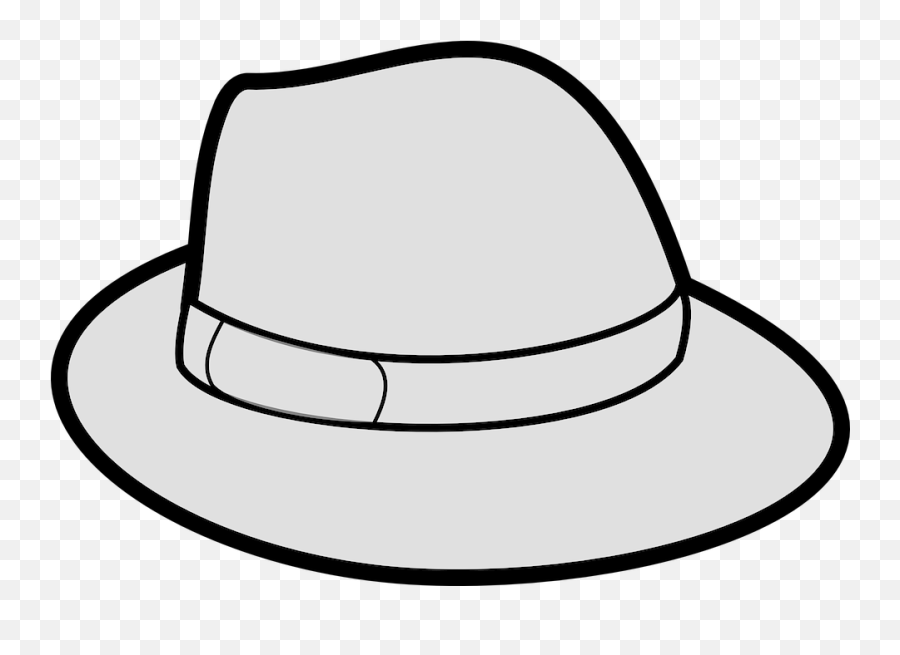 Hat Grey Gray - Hat Clipart Black And White Png,Gangster Hat Png