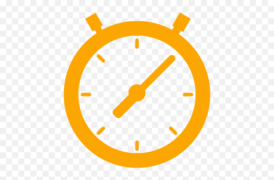 Orange Stopwatch 2 Icon - Orange Exclamation Icon Png,Stopwatch Transparent