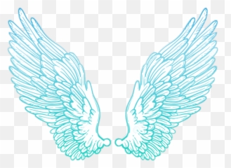 Green Blue Neon Glowing Wings Sticker By Vincemorr - Picsart Wings Png Hd