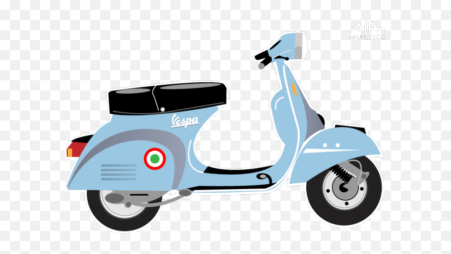 Scooter Clipart Transparent Background - Vespa Clipart Png,Clipart Transparent Background