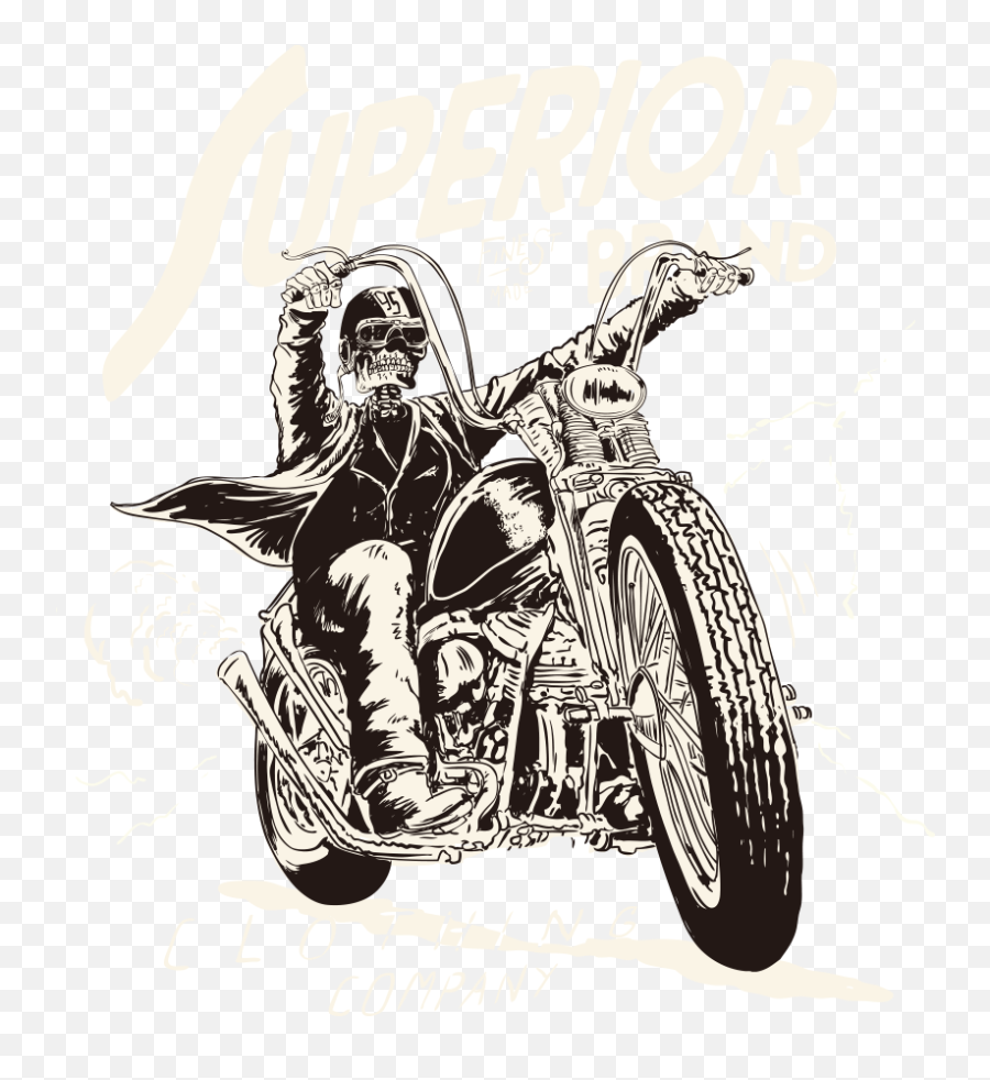 T - Motorbike Skull Clip Art Png,Motorcycle Clipart Png