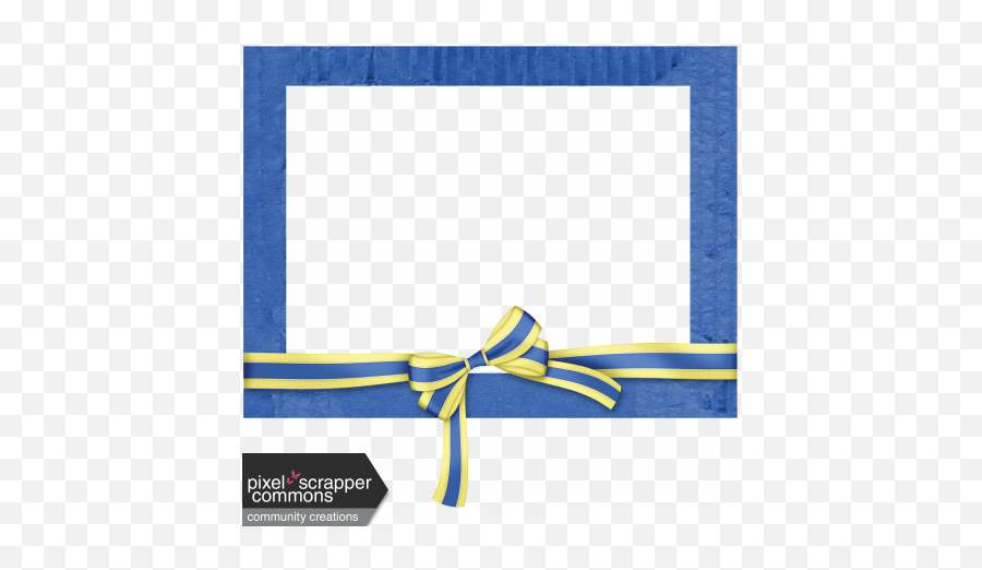 Download Hd Earth U0026 Sky Frame - Yellow And Blue Ribbon Frame Blue Ribbon Frame Png,Blue Frame Transparent