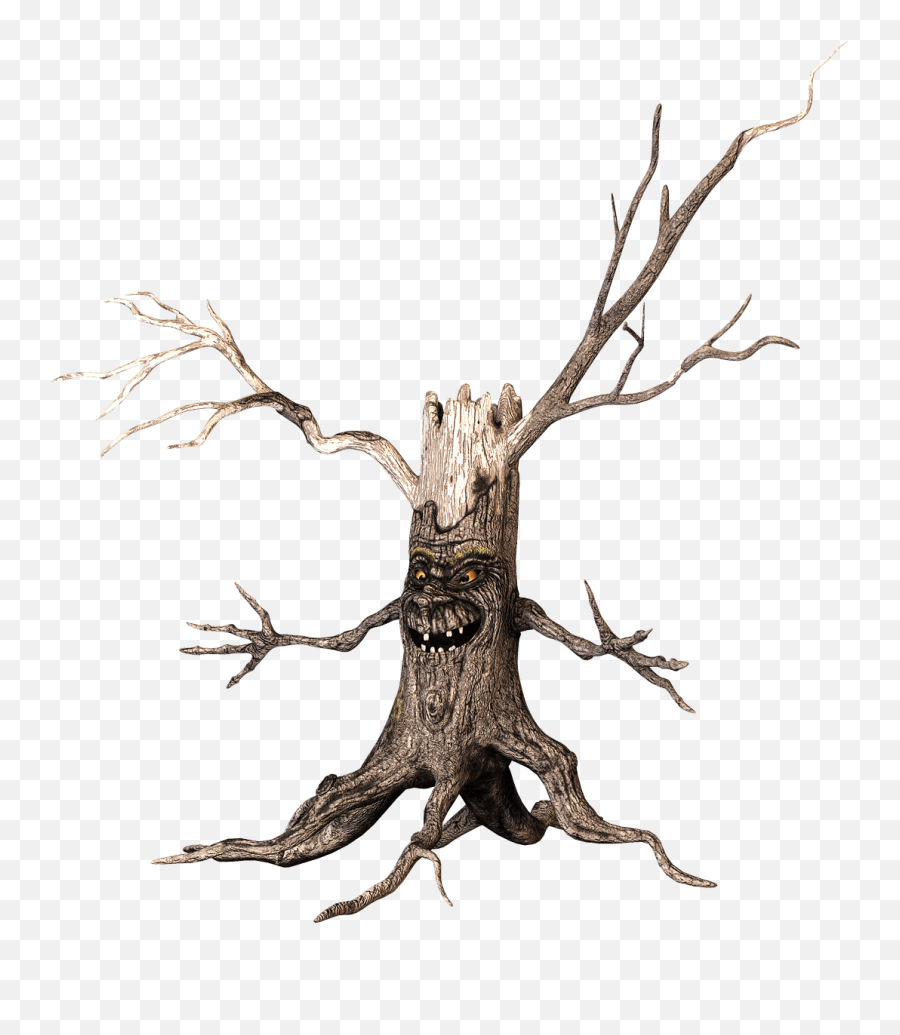 Scary Face And Arms Transparent Png - Ugly Tree Clipart,Scary Face Png