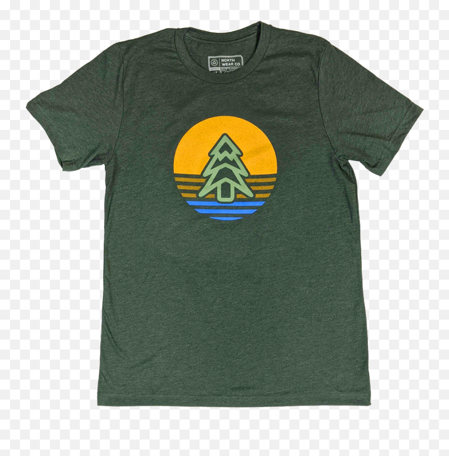 Tree Icon Sunrise Heather Forest T - Shirt Short Sleeve Png,Tree Icon Transparent
