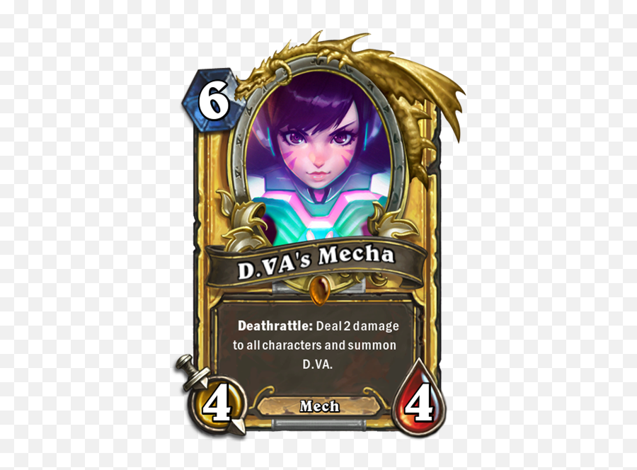 Hearthstone Overwatch Custom Cards - Album On Imgur Tyrande Hearthstone Card Png,D.va Icon