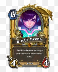 Hearthstone Overwatch Custom Cards - Album On Imgur Tyrande Hearthstone Card Png,D.va Icon