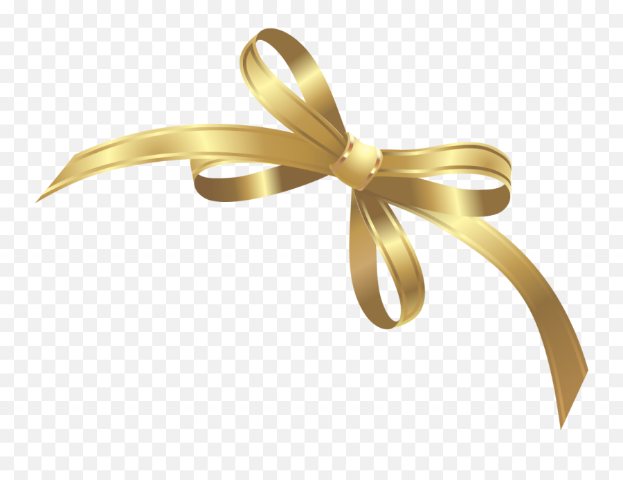 Ribbon Gold - Gold Ribbon Bow Png,Gold Bow Transparent Background