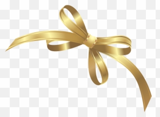 Ribbon Gold - Bow Png