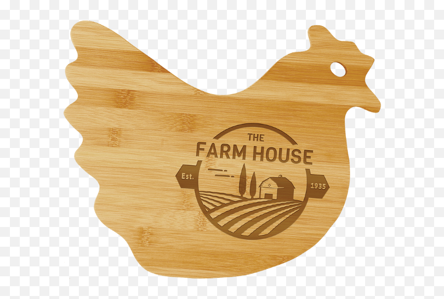 Bamboo Hen Cutting Board - Farm Logo Png,Cutting Board Png