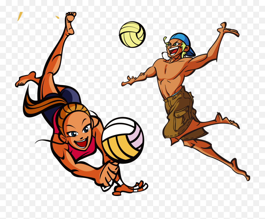 Clipart Person Volleyball Transparent - Imagens De Volei Desenho Png,Volleyball Clipart Png