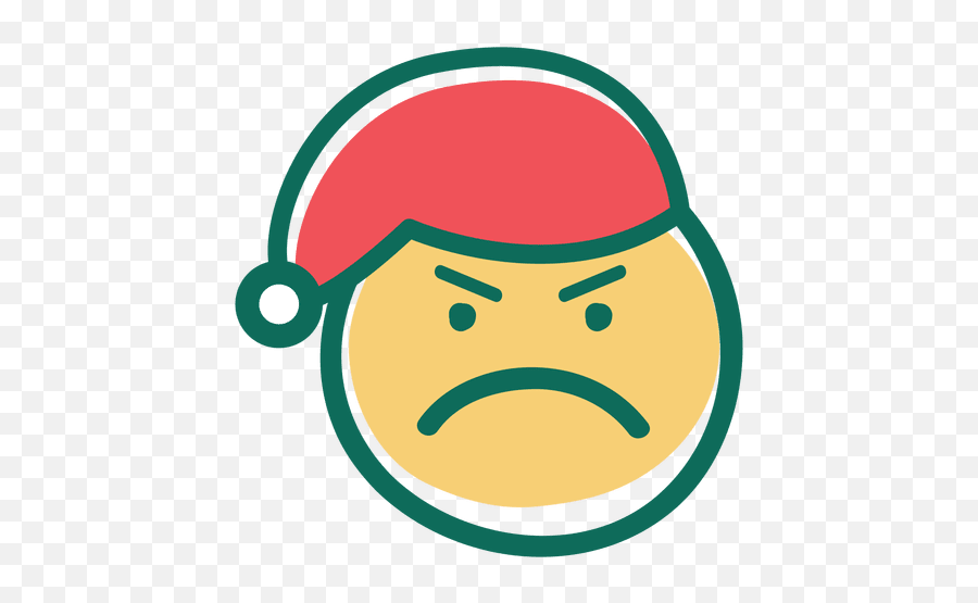 Angry Santa Claus Hat Face Emoticon 33 - Transparent Png Angry Emotion Cartoon Png,Mad Emoji Transparent